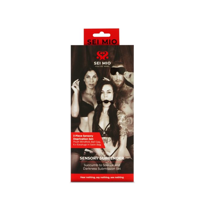 SEI MIO - Sensory Surrender - Blindfold, Gag and Earplug Kit
