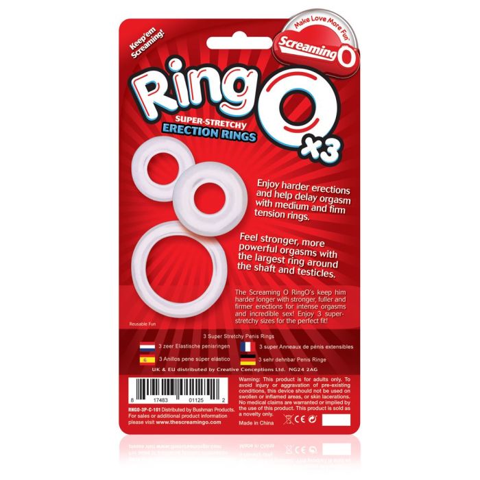Screaming O RingO x 3 Sensations Reusable Cock Rings