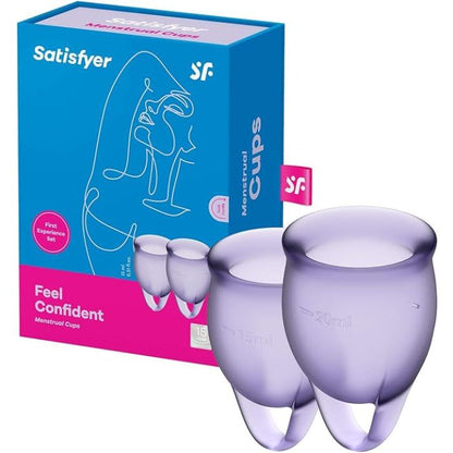 Satisfyer Feel Confident Menstrual Cup Set of 2 (Purple/Mauve)