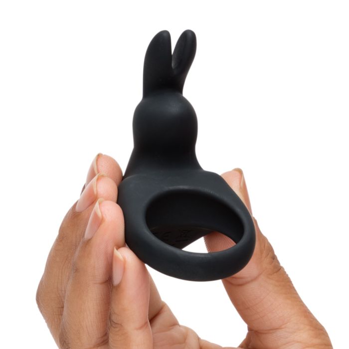 Happy Rabbit Couples Ring - Black
