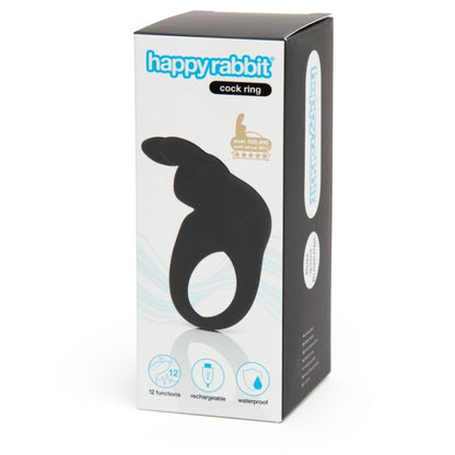 Happy Rabbit Couples Ring - Black