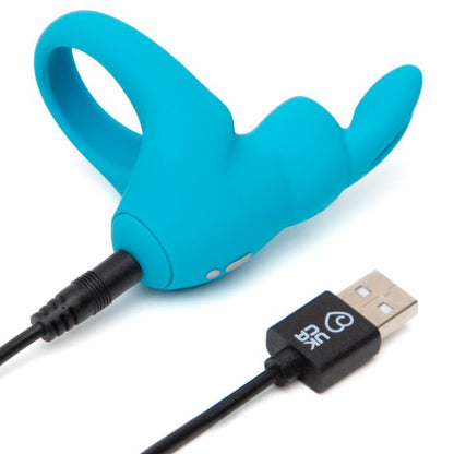 Happy Rabbit Couples Ring - Blue