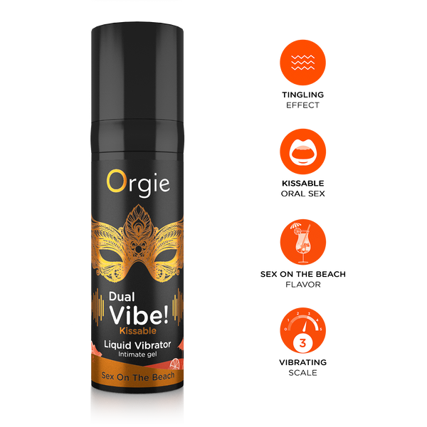 Orgie Dual Vibe - Kissable Liquid Vibrator - Sex On The Beach