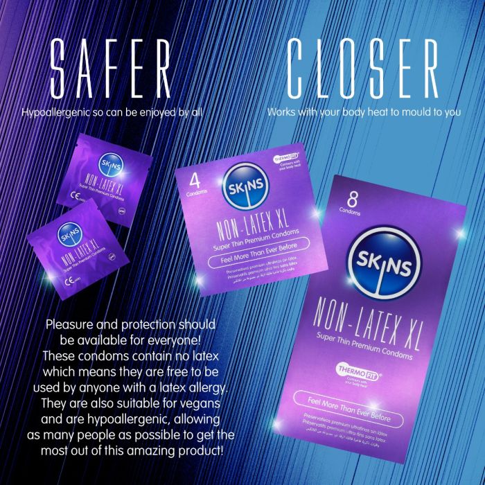 Skins Non-Latex Condoms XL 8 Pack