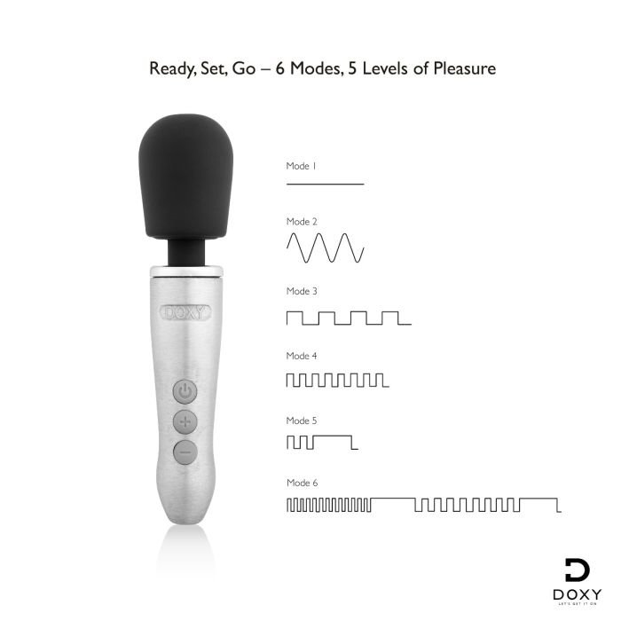 Doxy Go Mini Wand - Brushed Metal