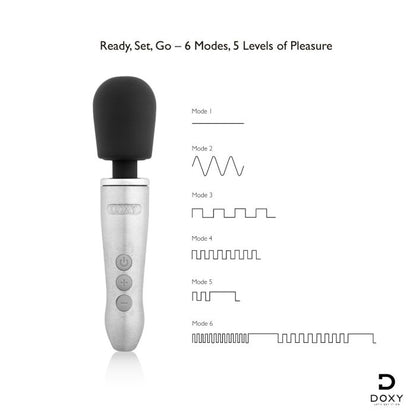 Doxy Go Mini Wand - Brushed Metal