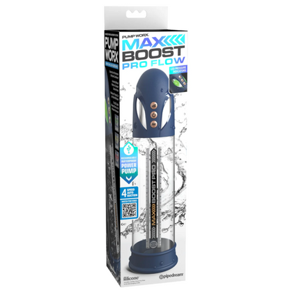 Pipedream - Pump Worx - Max Boost Pro Flow Penis Pump - Blue/Clear