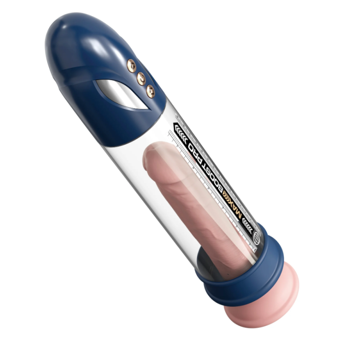 Pipedream - Pump Worx - Max Boost Pro Flow Penis Pump - Blue/Clear