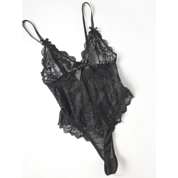 Oh La La Cheri - Valentine Teddy Lingerie Set - Black