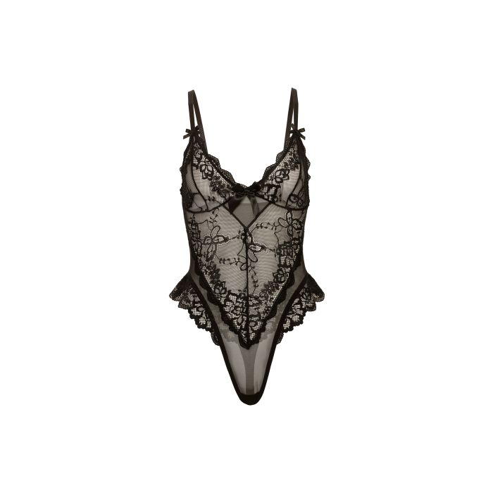 Oh La La Cheri - Valentine Teddy Lingerie Set - Black