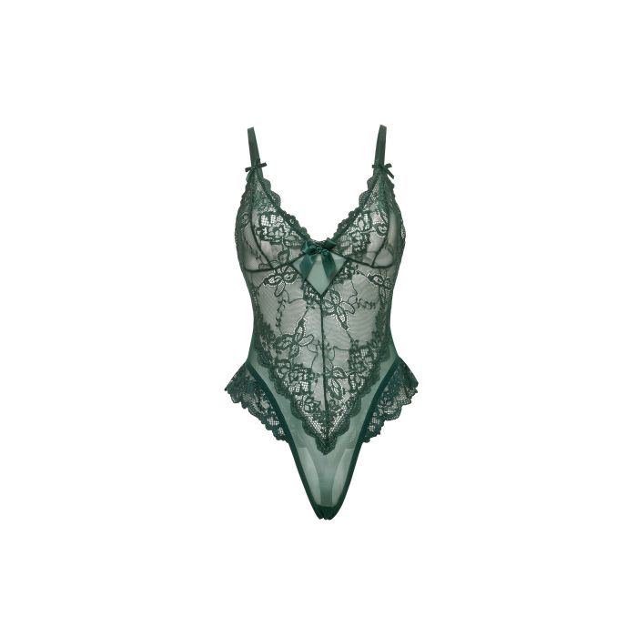 Oh La La Cheri - Valentine Teddy Lingerie Set - Rainforest Green