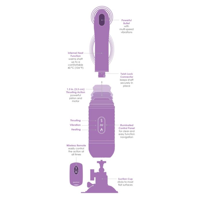 Pipedream Fantasy For Her - Purple Thrusting Dildo