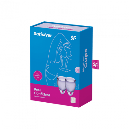 Satisfyer Feel Confident Menstrual Cup Set of 2 (Purple/Mauve)