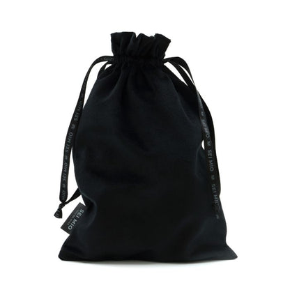 SEI MIO - Velvet Drawstring Bag - Black (30cm x 20cm)
