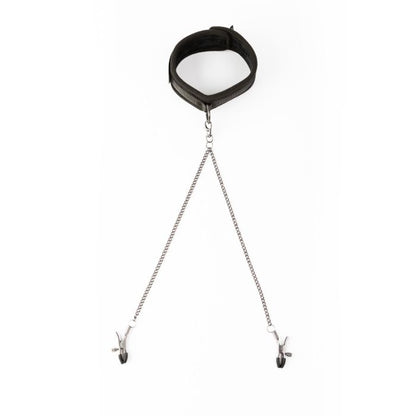 SEI MIO - Twin Tweaks - Velvet Collar with Nipple Clamps