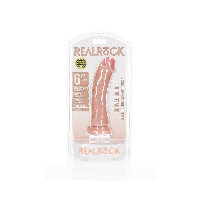 Real Rock - Curved Realistic Dildo with Suction Cup